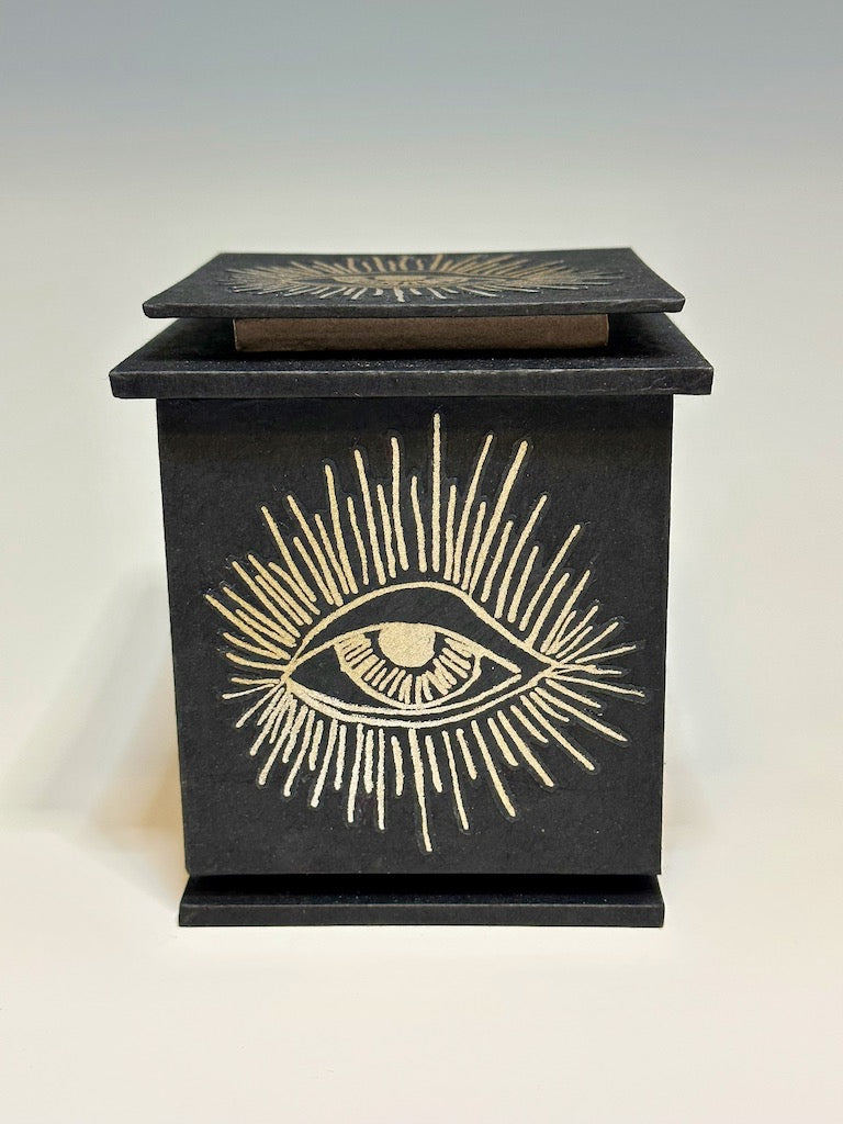 "THE EYES HAVE IT" HANDMADE BOX WITH MIXED MEDIA