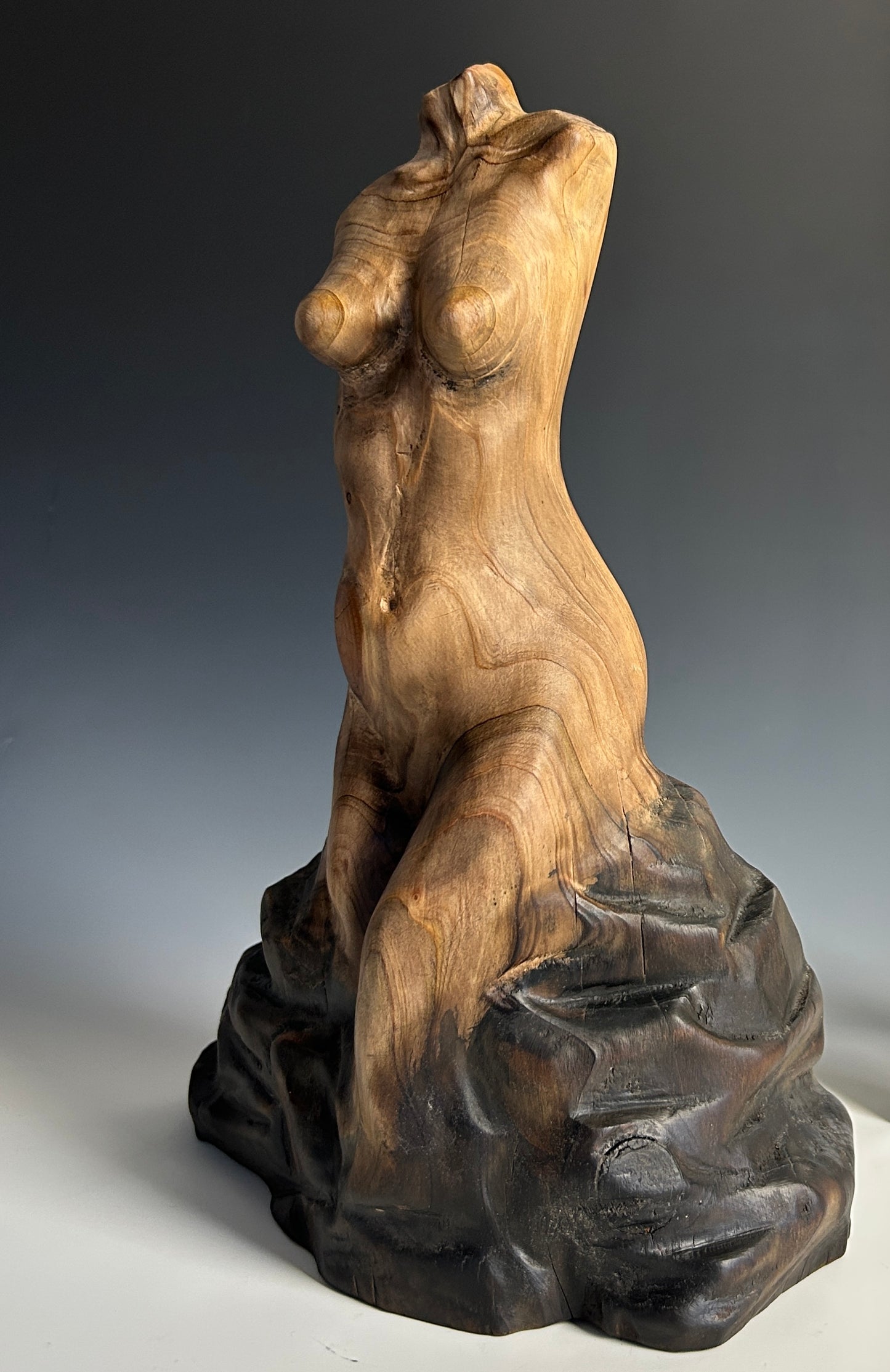 "JOIE DE VIVRE" ATLANTIC WHITE CEDAR WOOD SCULPTURE