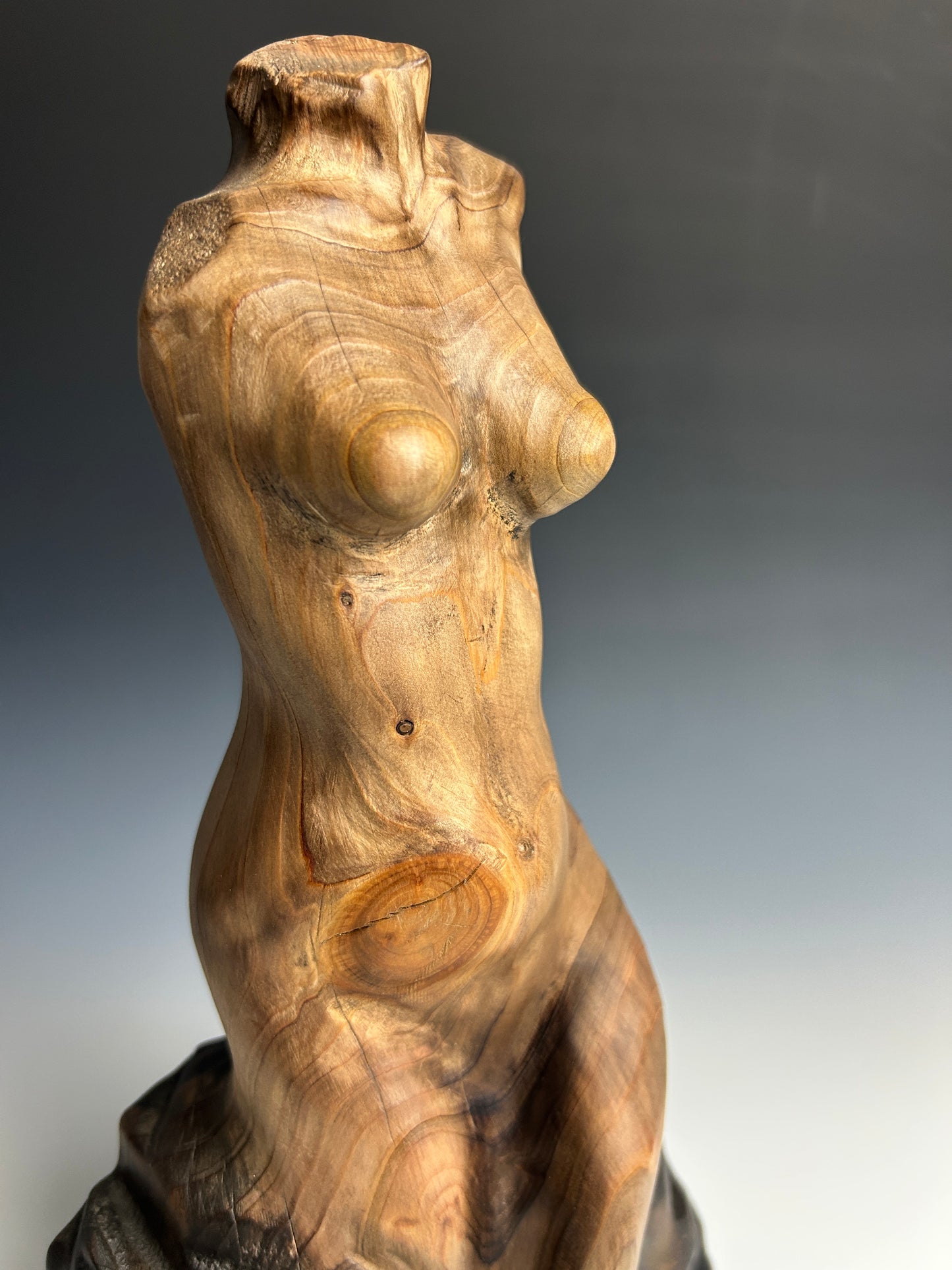 "JOIE DE VIVRE" ATLANTIC WHITE CEDAR WOOD SCULPTURE