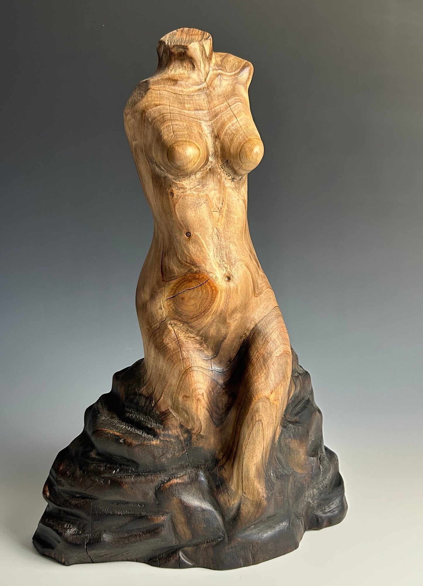 "JOIE DE VIVRE" ATLANTIC WHITE CEDAR WOOD SCULPTURE