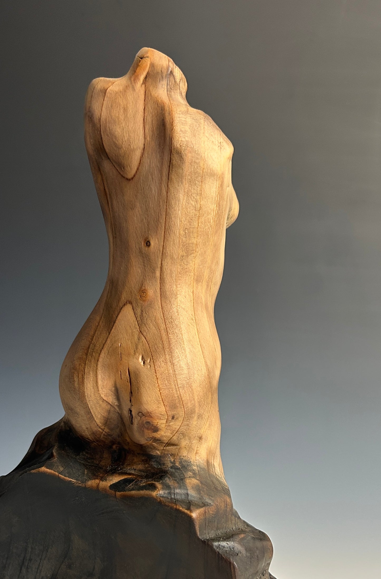 "JOIE DE VIVRE" ATLANTIC WHITE CEDAR WOOD SCULPTURE