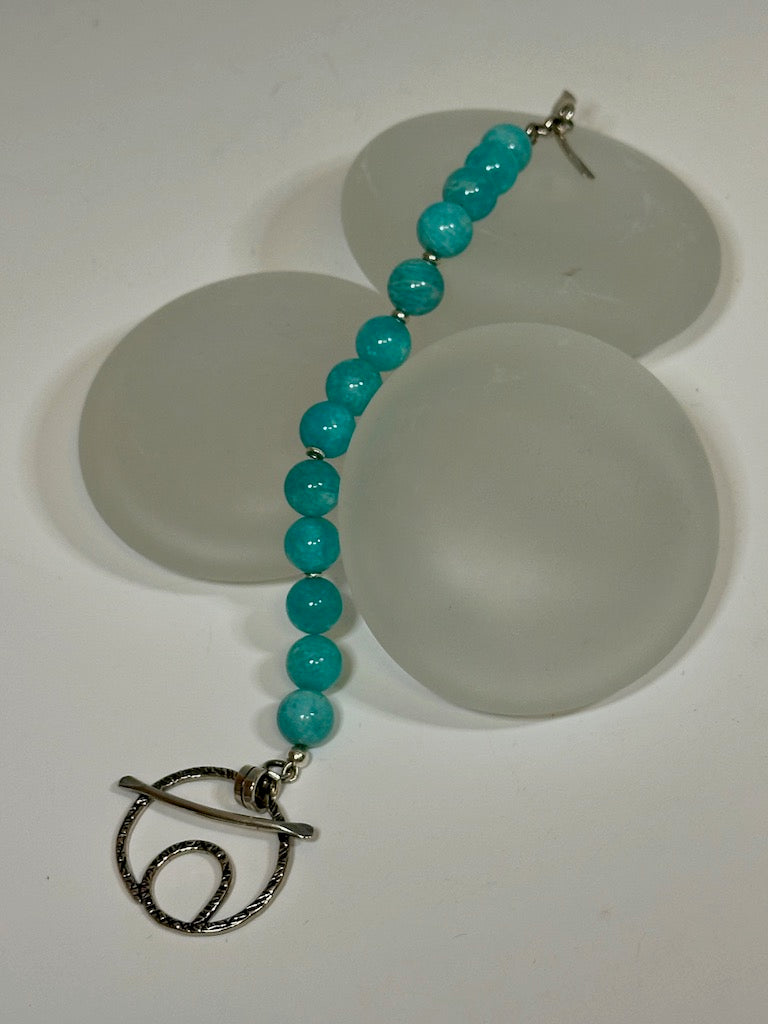 .925 WINK BRACELET WITH AMAZONITE BR354