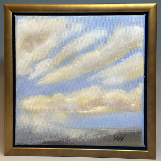 "CLOUD COVER" ORIGINAL OIL PAINTING ON CANVAS/FRAMED