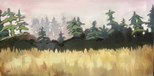 "EVENING" ORIGINAL OIL PAINTING ON CANVAS/FRAMED