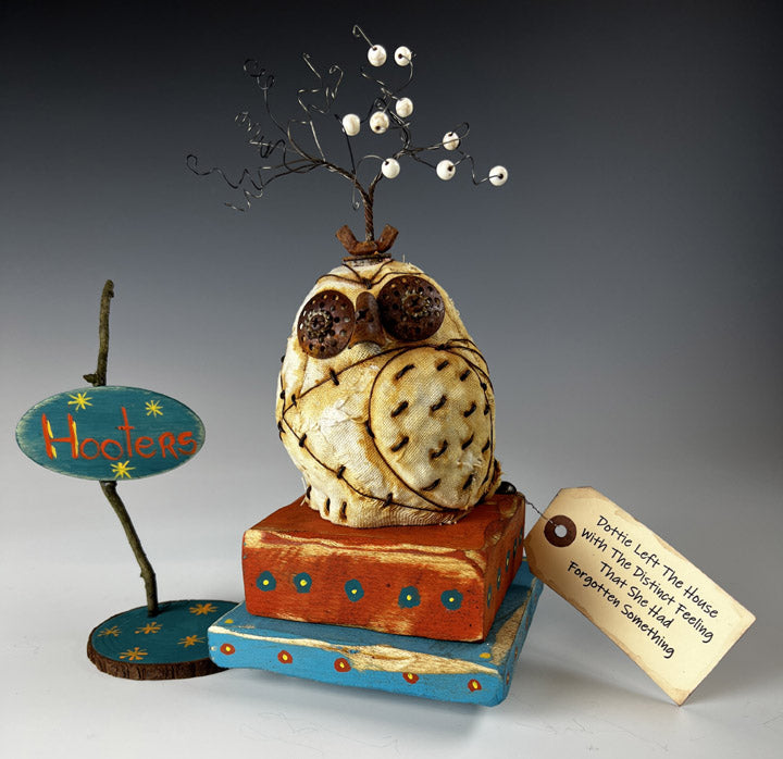 "DOTTIE" VEGAN TAXIDERMY MIXED MEDIA SCULPTURE DW10