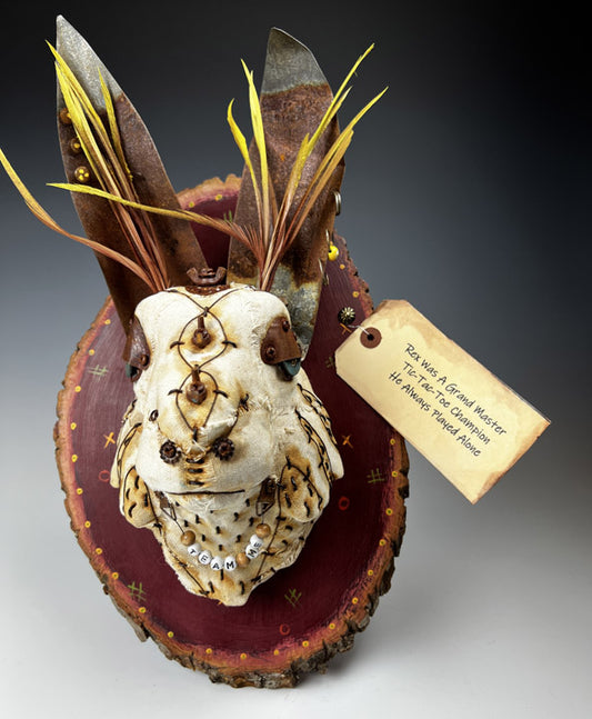 "REX" VEGAN TAXIDERMY MIXED MEDIA WALL SCULPTURE DW17