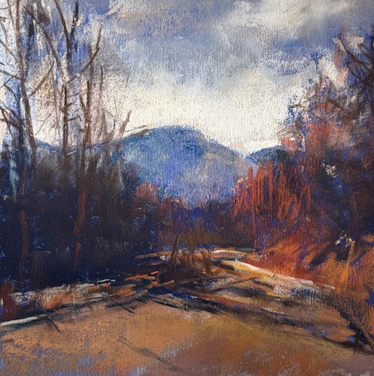 "BEFORE SNOW COMES" ORIGINAL PASTEL ON PAPER/MATTED
