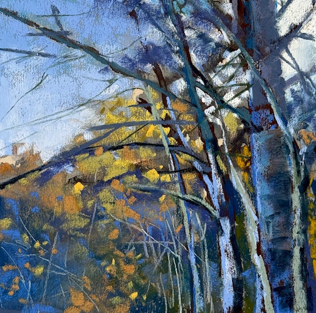 "BLUE DAY" ORIGINAL PASTEL ON PAPER/MATTED