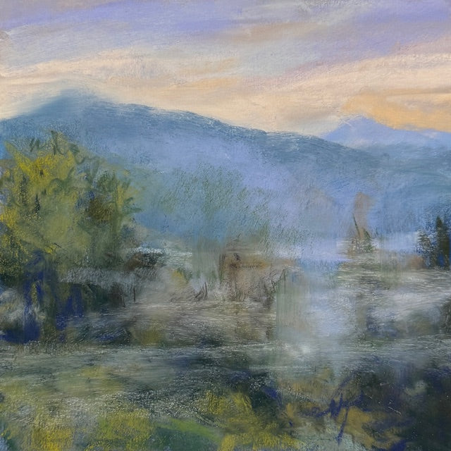 "MISTY MORNING" ORIGINAL PASTEL ON PAPER/MATTED