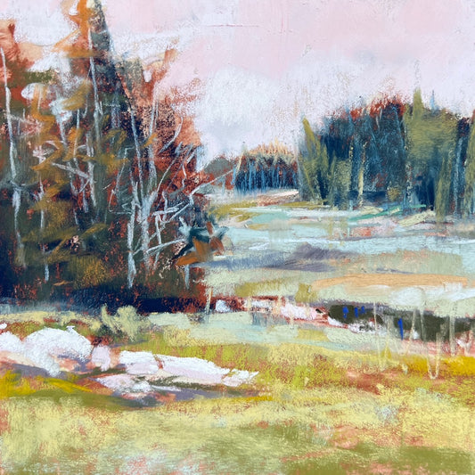 "NEAR THE MARSH" ORIGINAL PASTEL STUDY/MATTED