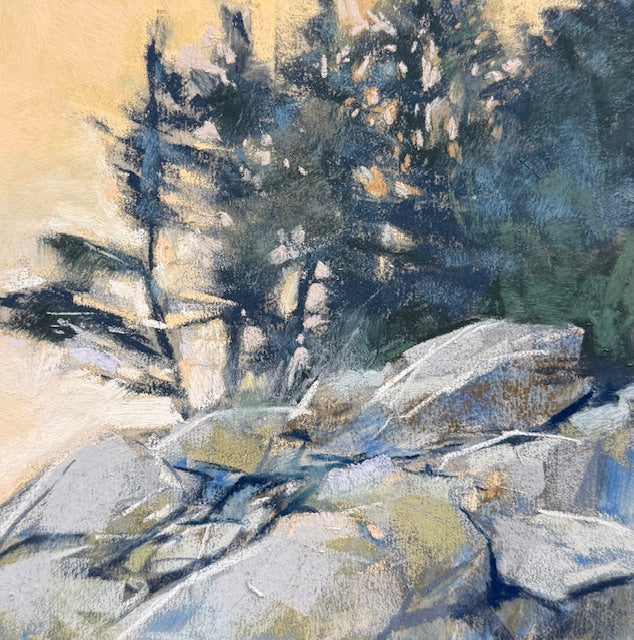 "PEACH SKY" ORIGINAL PASTEL ON PAPER/MATTED