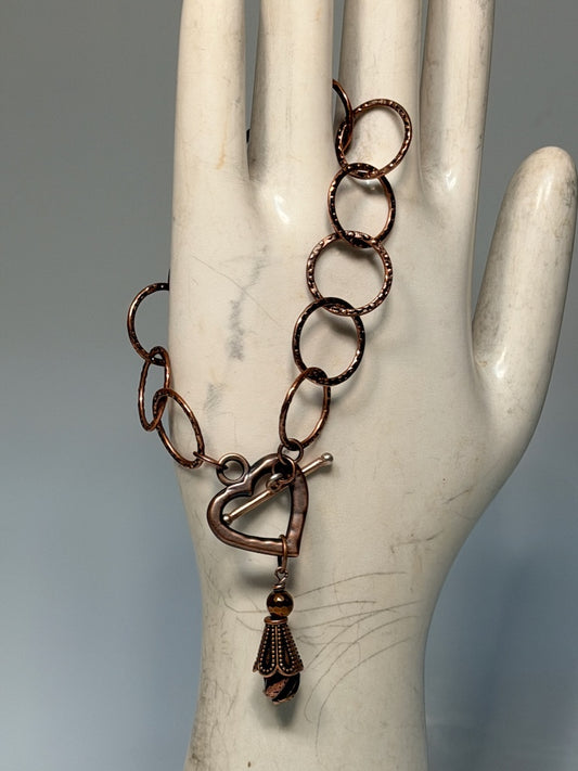 COPPER HEART TOGGLE BRACELET LCB2072