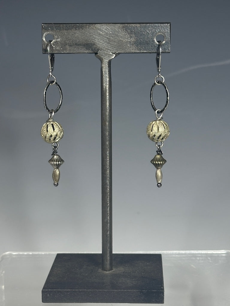MULTI SILVER DROP EARRINGS LCE1019