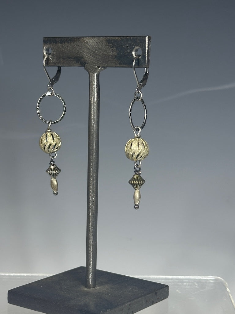 MULTI SILVER DROP EARRINGS LCE1019