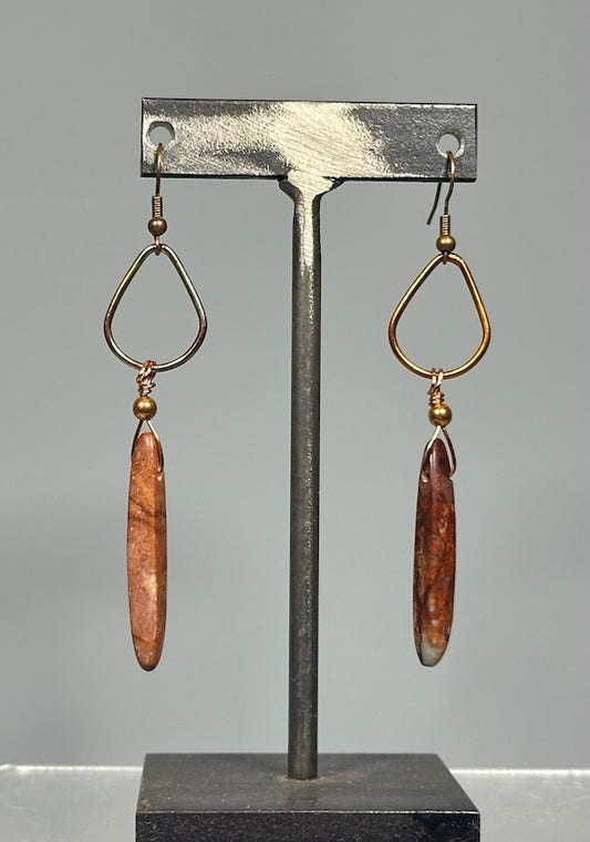 LANDSCAPE JASPER AND COPPER EARRINGS LCE2006