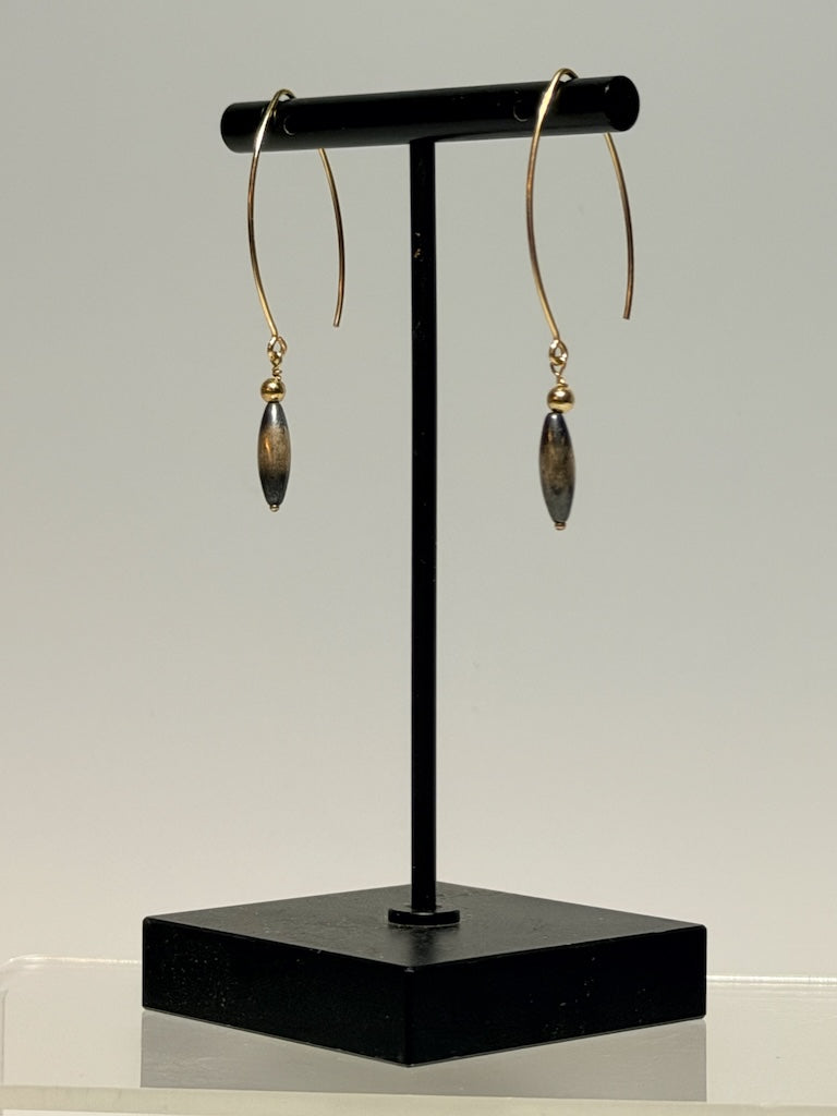 STERLING SILVER AND GOLD FILLED STERLING SILVER EARRINGS LCE2038
