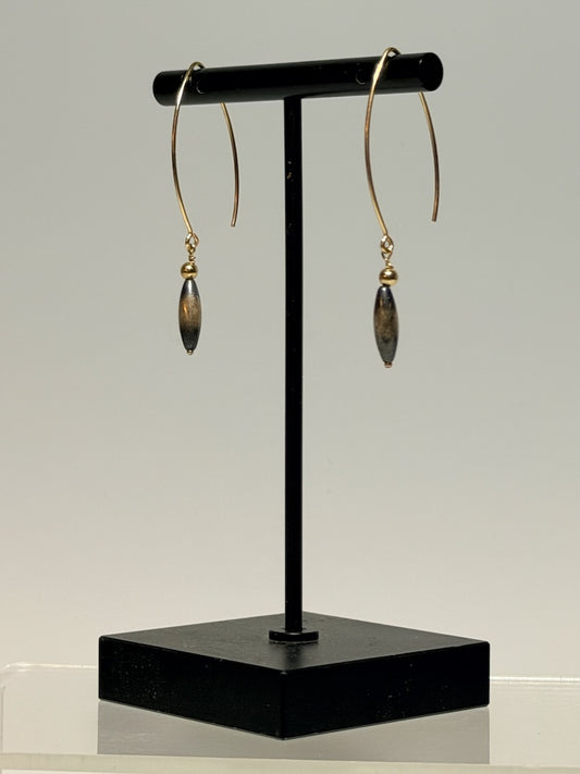 STERLING SILVER AND GOLD FILLED STERLING SILVER EARRINGS LCE2038