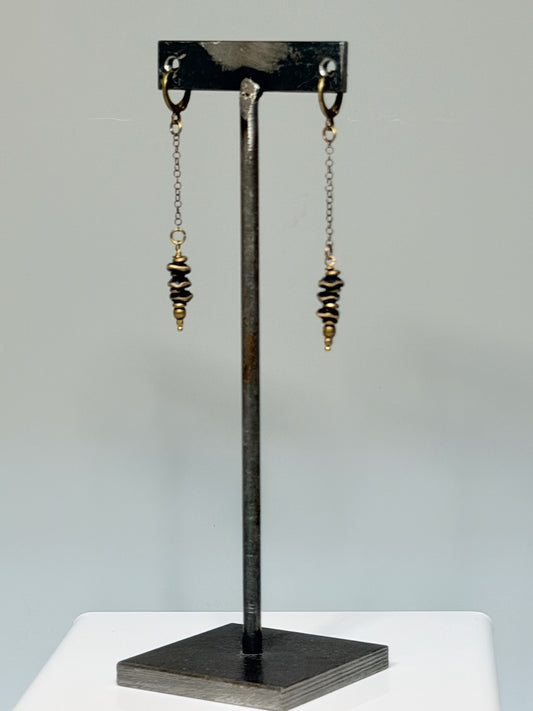 DELICATE BRASS DROP EARRINGS LCE3008