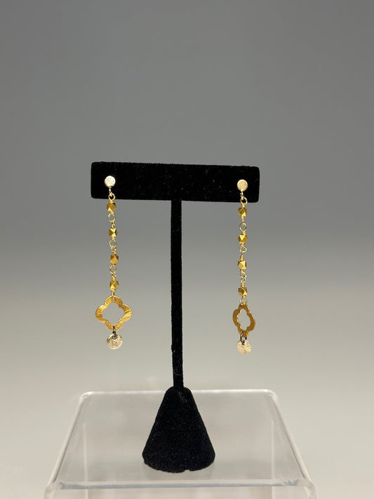 GOLD PLATED DROP EARRINGS  LCE562