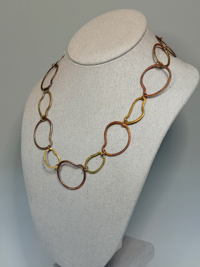 TORCHED COPPER WABI SABI NECKLACE LCN2097