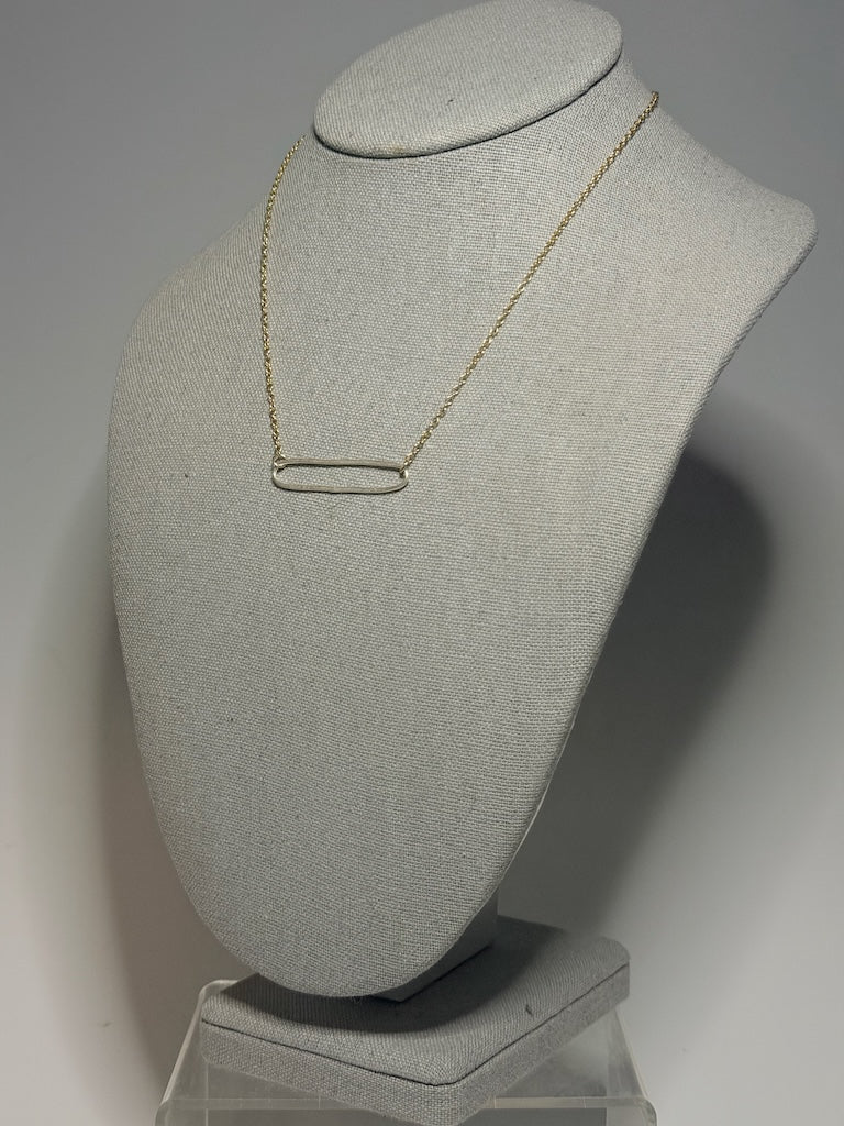 GOLD-FILLED STERLING SILVER AND STERLING SILVER BAR NECKLACE LCN3035