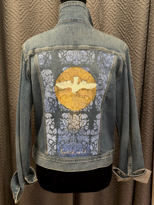 "RAPHAEL HOLY GHOST" HAND PAINTED JEAN JACKET FM12