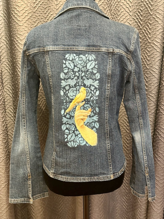 "CANARY" HAND PAINTED JEAN JACKET FM2