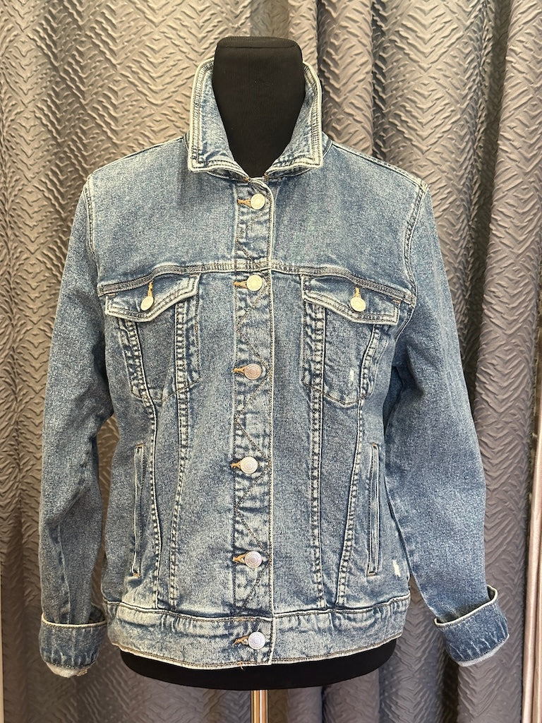 PRINE'S ANGEL FROM MONTGOMERY HAND PAINTED DENIM JACKET LM38