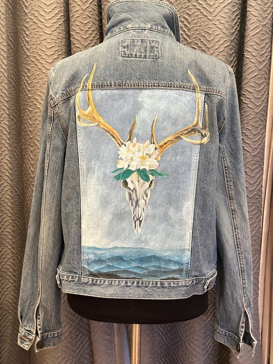 O'KEEFE VISITS NC HAND PAINTED DENIM JACKET LM41