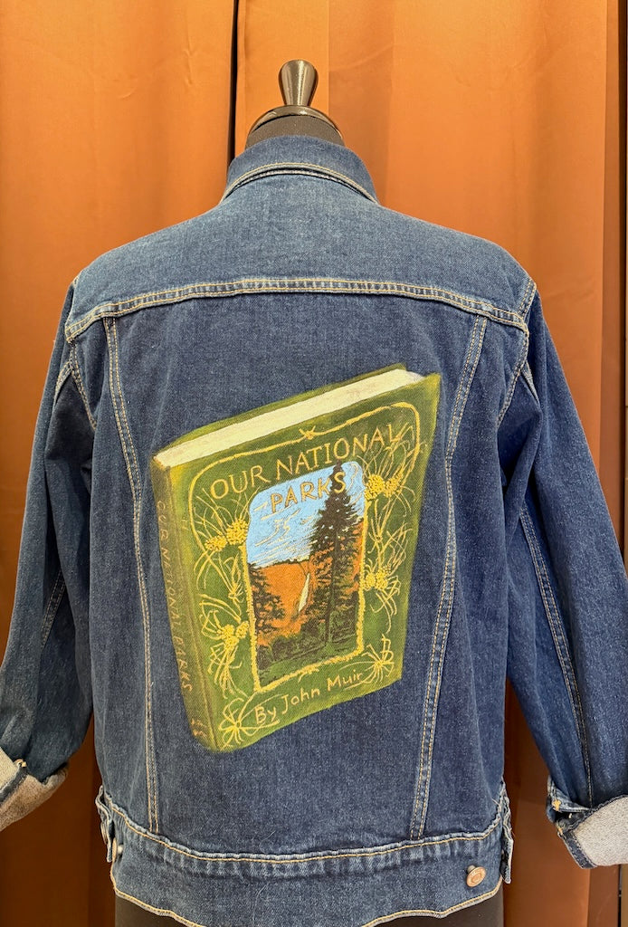 "JOHN MUIR'S OUR NATIONAL PARKS" HAND PAINTED DENIM JACKET LM49