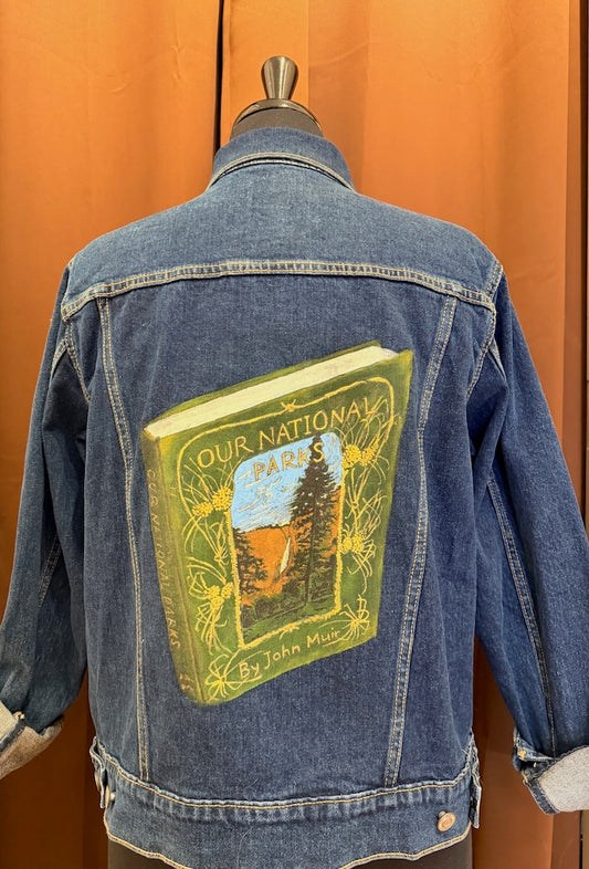 "JOHN MUIR'S OUR NATIONAL PARKS" HAND PAINTED DENIM JACKET LM49