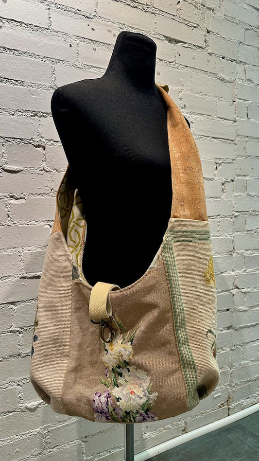 "CURLY IRIS"  Vintage Crossbody Handbag