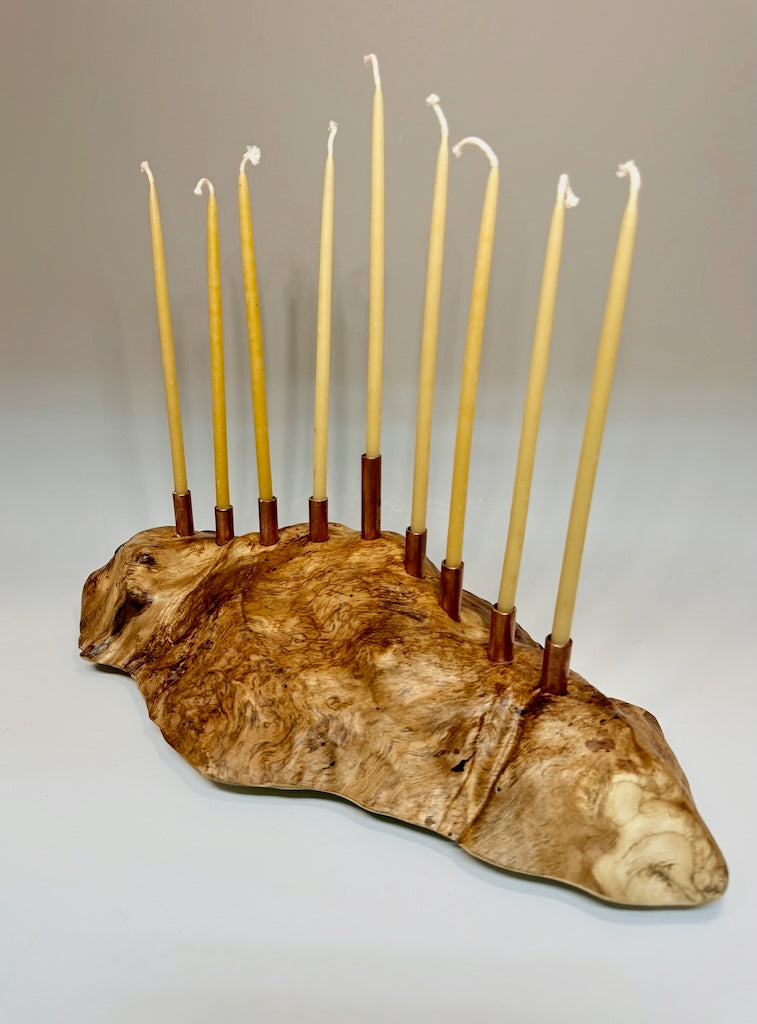 MAGNOLIA BURL MENORAH