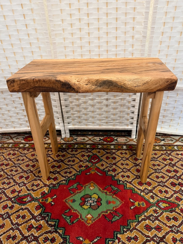 RED OAK BENCH WITH AMBROSIA MAPLE LEGS