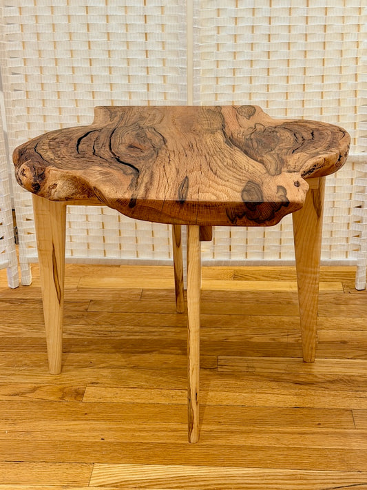 RED OAK BURL TABLE