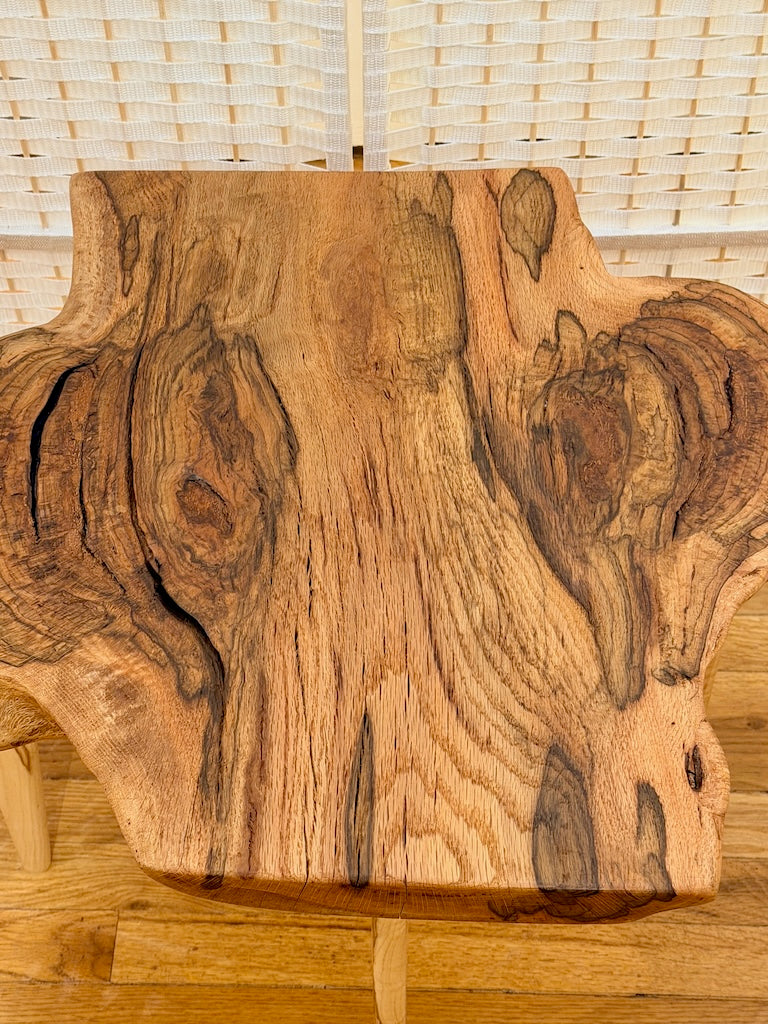 RED OAK BURL TABLE