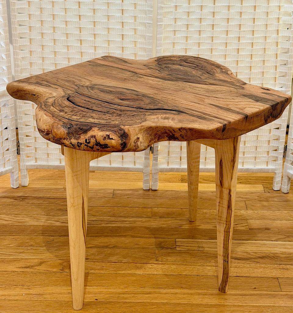RED OAK BURL TABLE