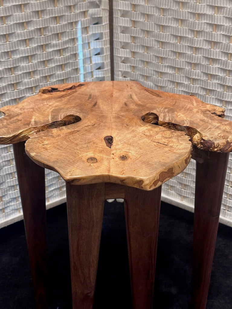 SMALL MAPLE BURL TABLE 1