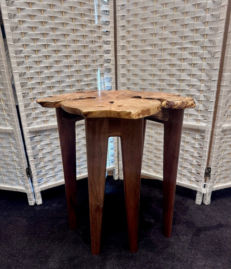 SMALL MAPLE BURL TABLE 1