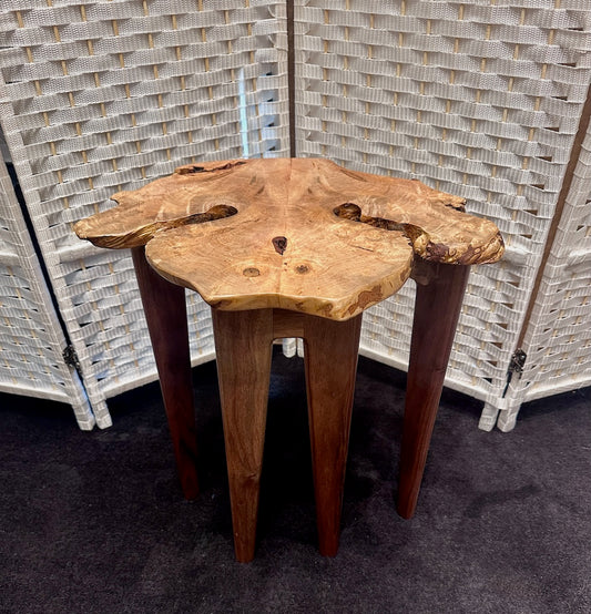 SMALL MAPLE BURL TABLE 1