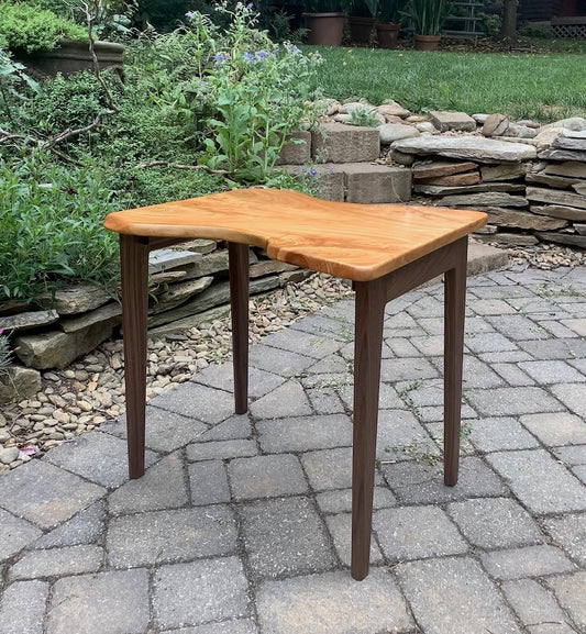 MAPLE TABLE WITH WALNUT LEGS