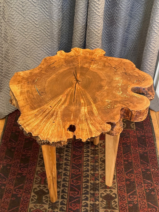 WALNUT COOKIE TABLE WITH AMBROSIA MAPLE LEGS
