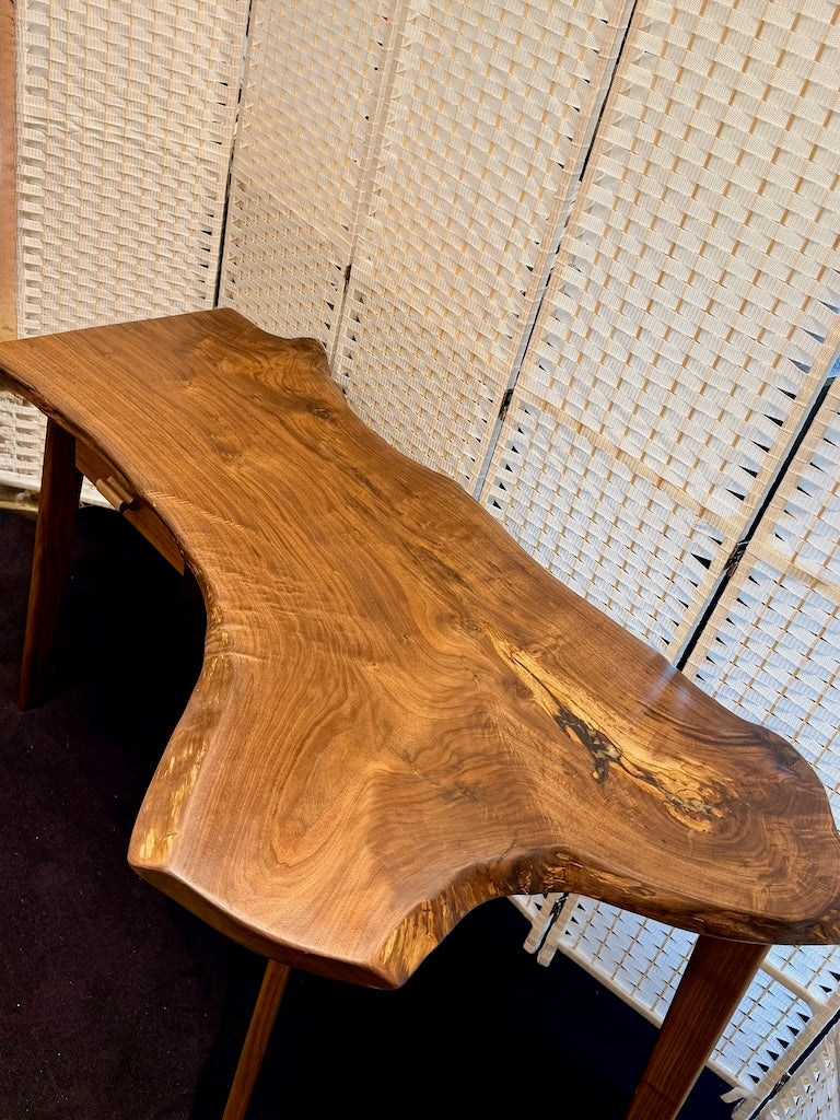 HANDMADE WALNUT DESK WITH 2 DRAWERS