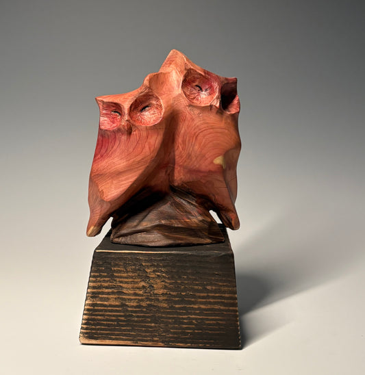 "LITTLE ANGELS" HAND CARVED EASTERN REDCEDAR SCULPTURE