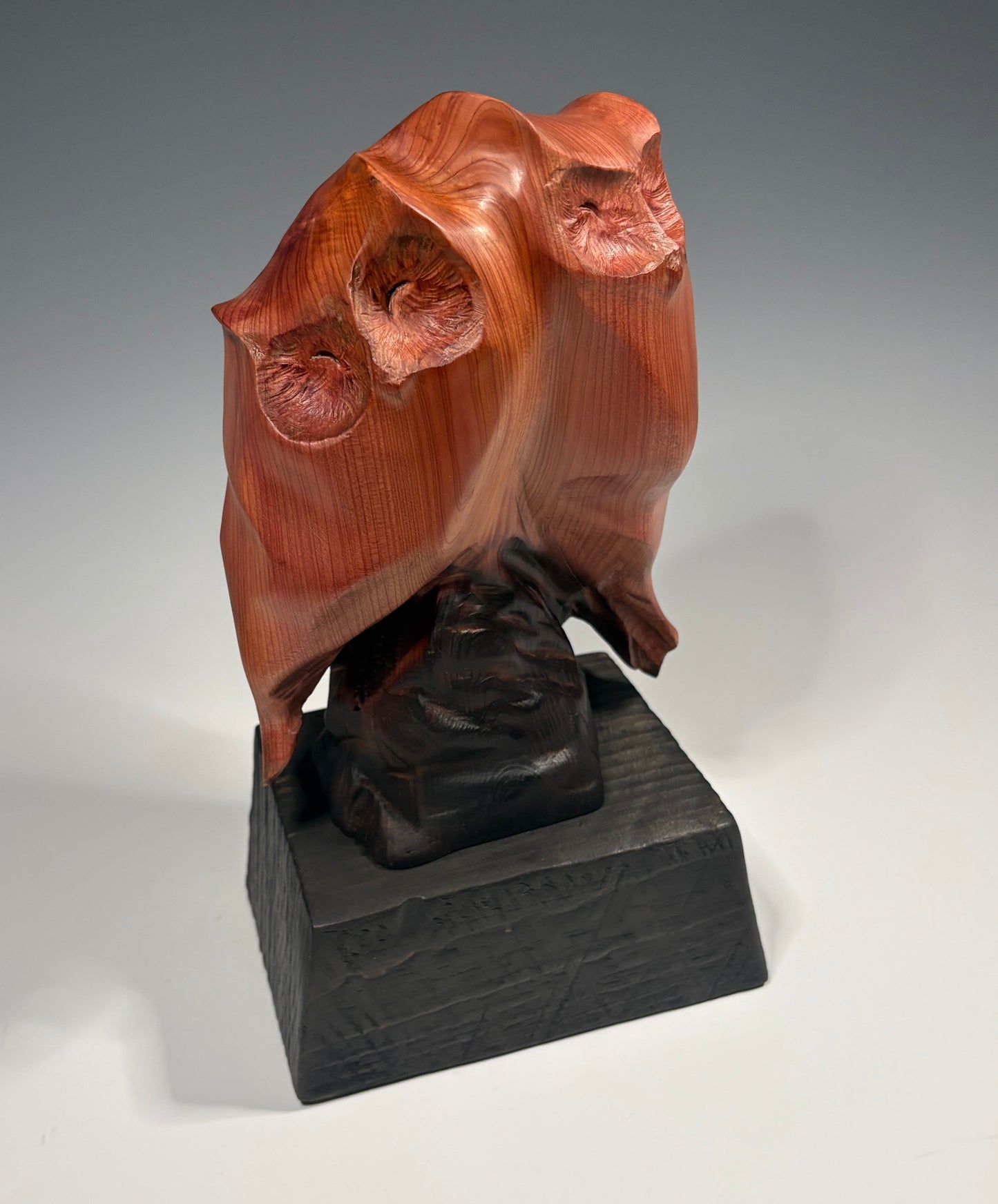 "LITTLE ANGELS II" HAND CARVED EASTERN REDCEDAR SCULPTURE