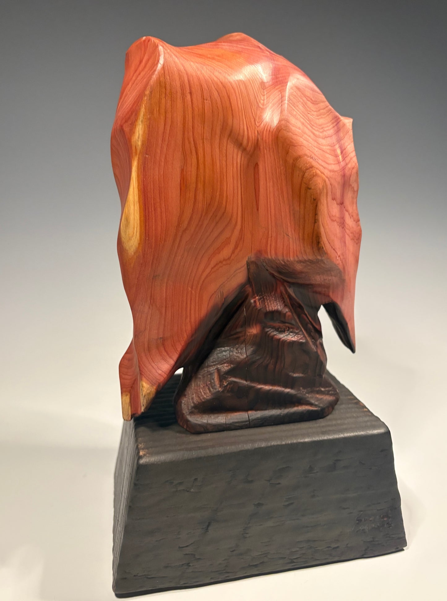 "LITTLE ANGELS II" HAND CARVED EASTERN REDCEDAR SCULPTURE