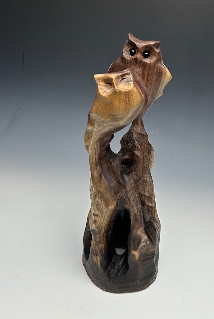 "LOVE EVERLASTING" BLACK WALNUT WOOD SCULPTURE