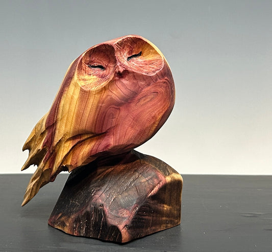 "LUNA" HAND CARVED WOOD SCULPTURE