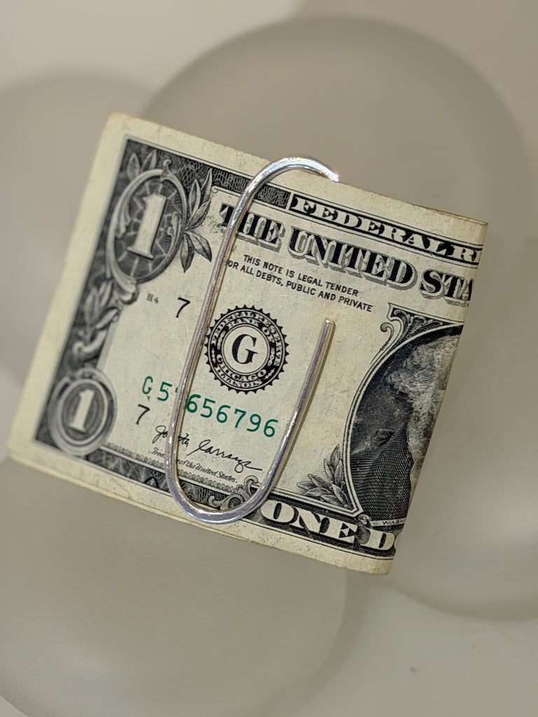 HAND FORGED STERLING SILVER 3" MONEY CLIP MB101C