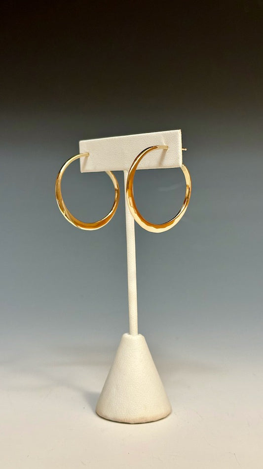 14K FORGED HOOP EARRINGS MB169E